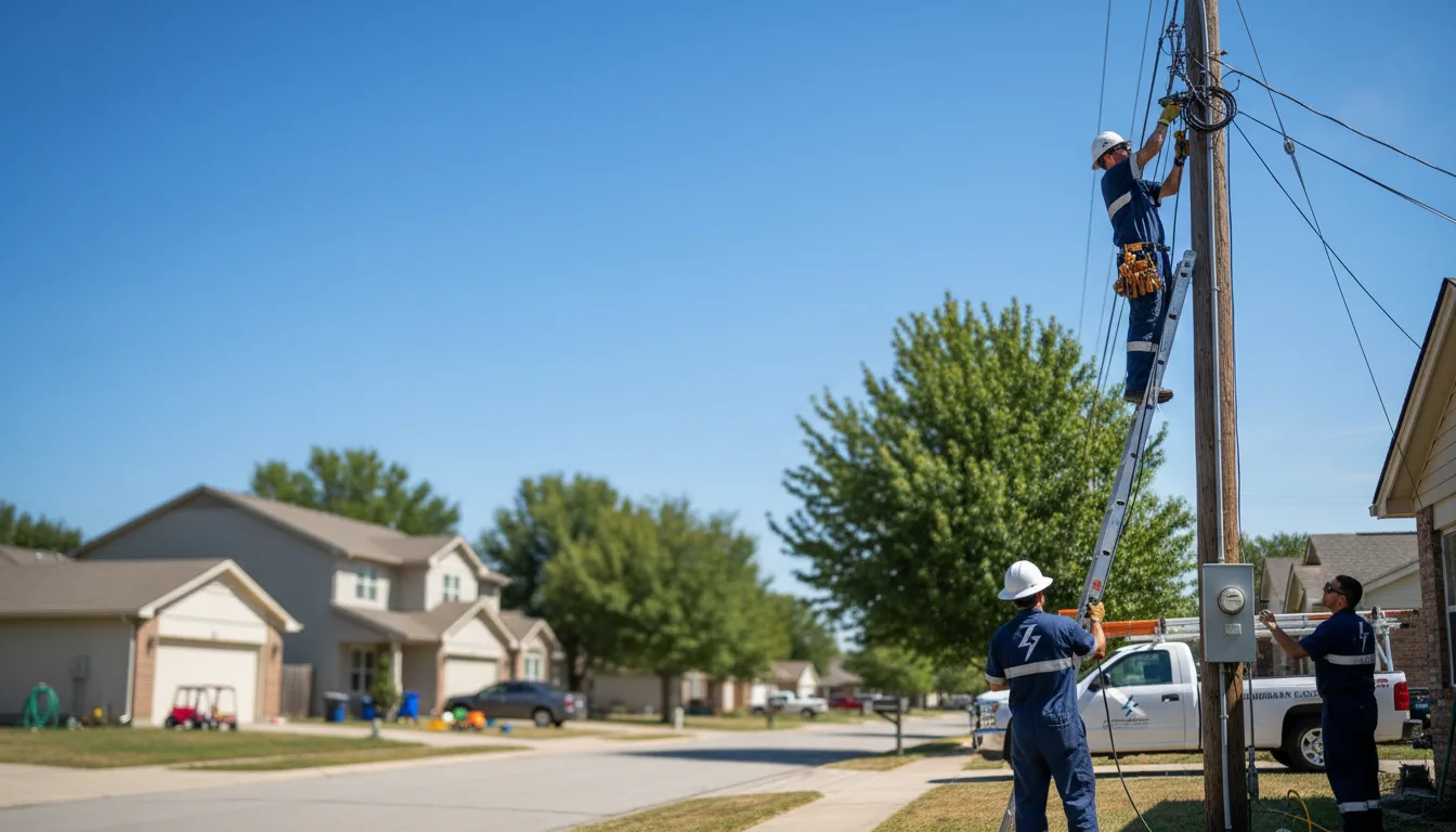 Residential electrician providing installation services in Rochert, MN